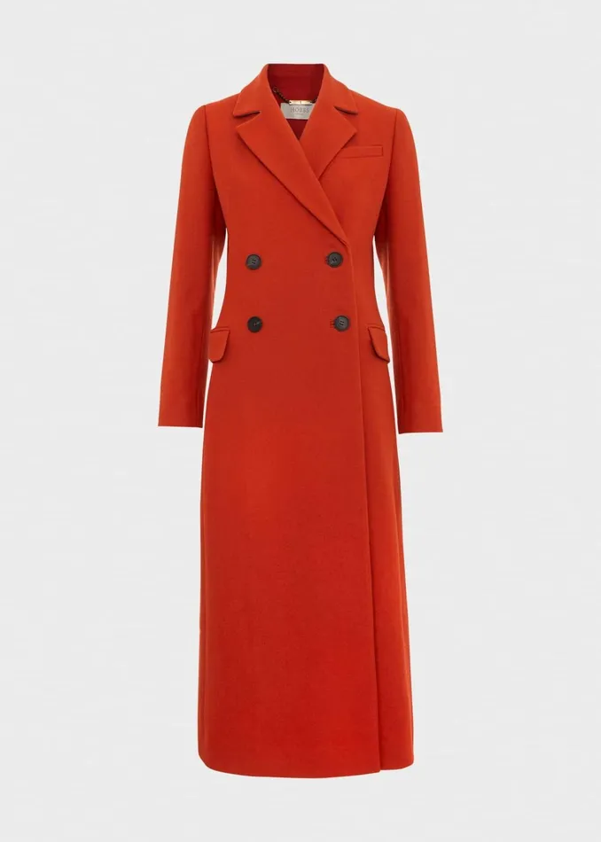 Women Mireya Wool Blend Coat Orange Hobbs Coats and Jackets