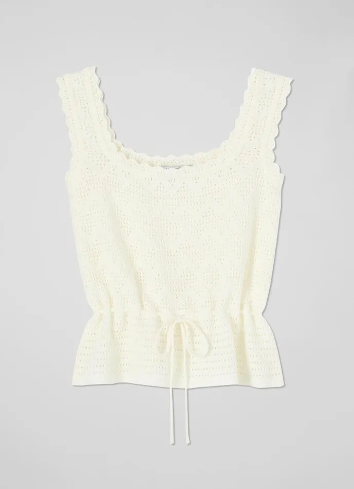 Women Mitzi Knitted Vest Ecru LKBennett Knitwear Women Mitzi Knitted Vest Ecru LKBennett Knitwear