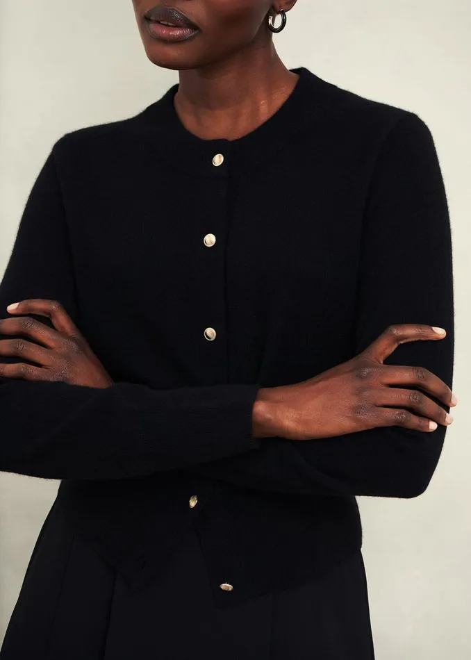 Women Monica Cashmere Cardigan Hobbs Black Hobbs Jumpers and Cardigans