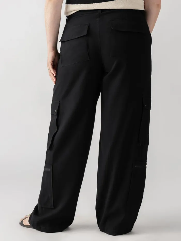 Women OTT SemiHigh Rise Cargo Pant Black Inclusive Collection Sanctuary Clothing Inclusive