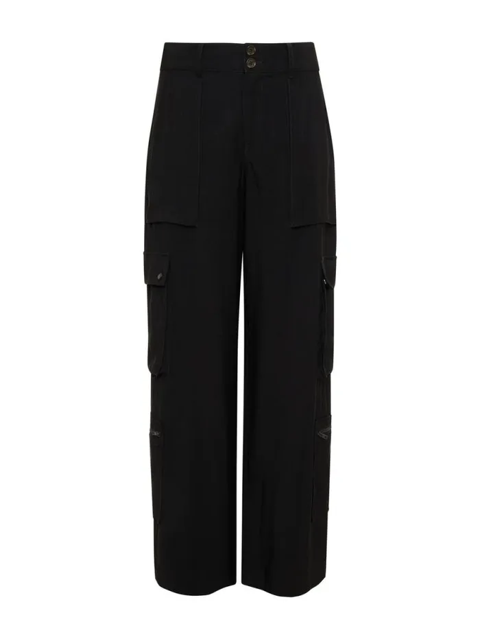 Women OTT SemiHigh Rise Cargo Pant Black Inclusive Collection Sanctuary Clothing Inclusive
