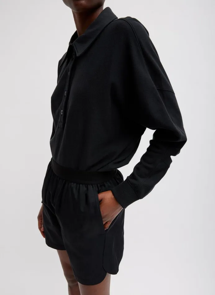 Women Pants and Shorts Tibi Drapey Suiting Pull On Short Black