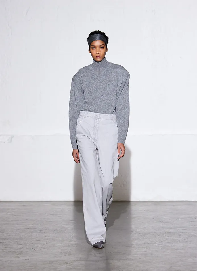 Women Pants and Shorts Tibi Grey Denim Barry Jean Grey