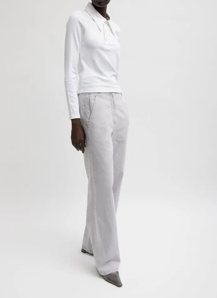 Women Pants and Shorts Tibi Grey Denim Barry Jean Grey