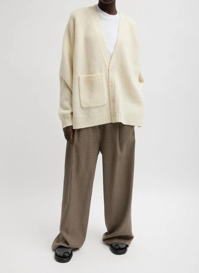 Women Pants and Shorts Tibi Thomas Menswear Check Marit Pullon Pant Tan Multi