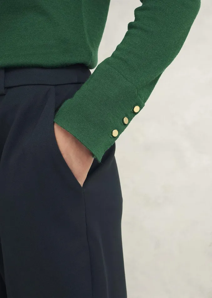 Women Perla Merino Wool Jumper Agate Green Hobbs Jumpers and Cardigans