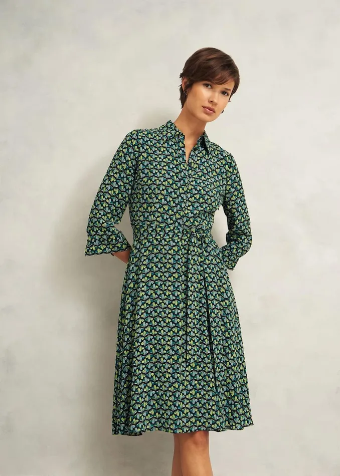 Women Petite Alex Dress Green Multi Hobbs Dresses and Jumpsuits