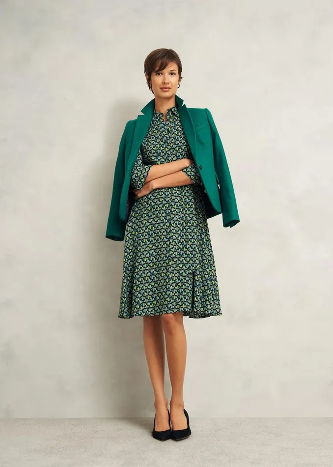 Women Petite Alex Dress Green Multi Hobbs Dresses and Jumpsuits