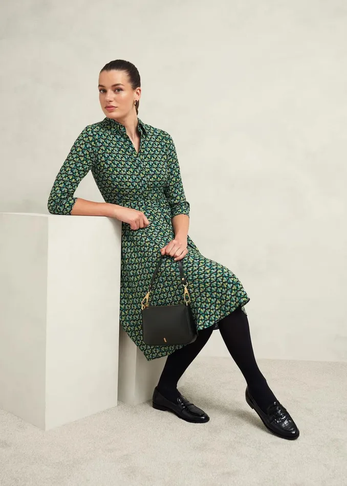 Women Petite Alex Dress Green Multi Hobbs Dresses and Jumpsuits