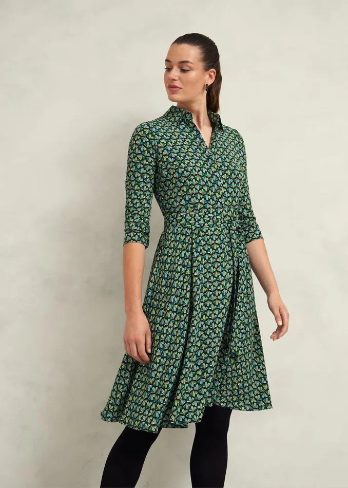Women Petite Alex Dress Green Multi Hobbs Dresses and Jumpsuits