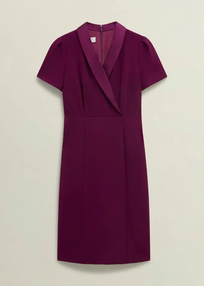Women Petite Amira Dress Warm Plum Hobbs Dresses and Jumpsuits