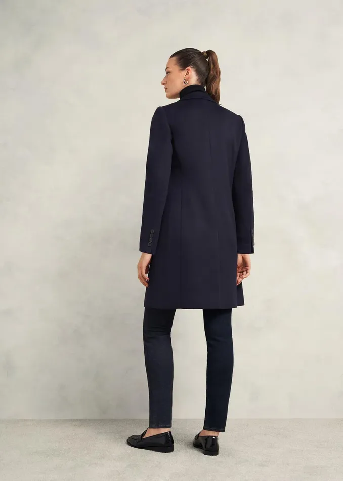 Women Petite Cavendish Wool Coat Navy Hobbs Coats and Jackets