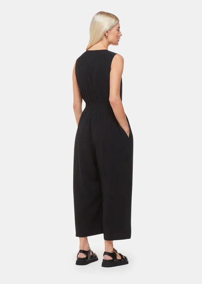 Women Petite Dresses and Jumpsuits Whistles Black Petite Remmie Jumpsuit