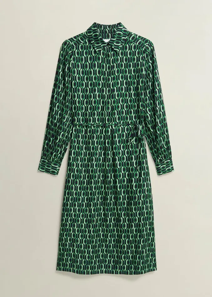 Women Petite Florian Dress Navy Green Hobbs Dresses and Jumpsuits
