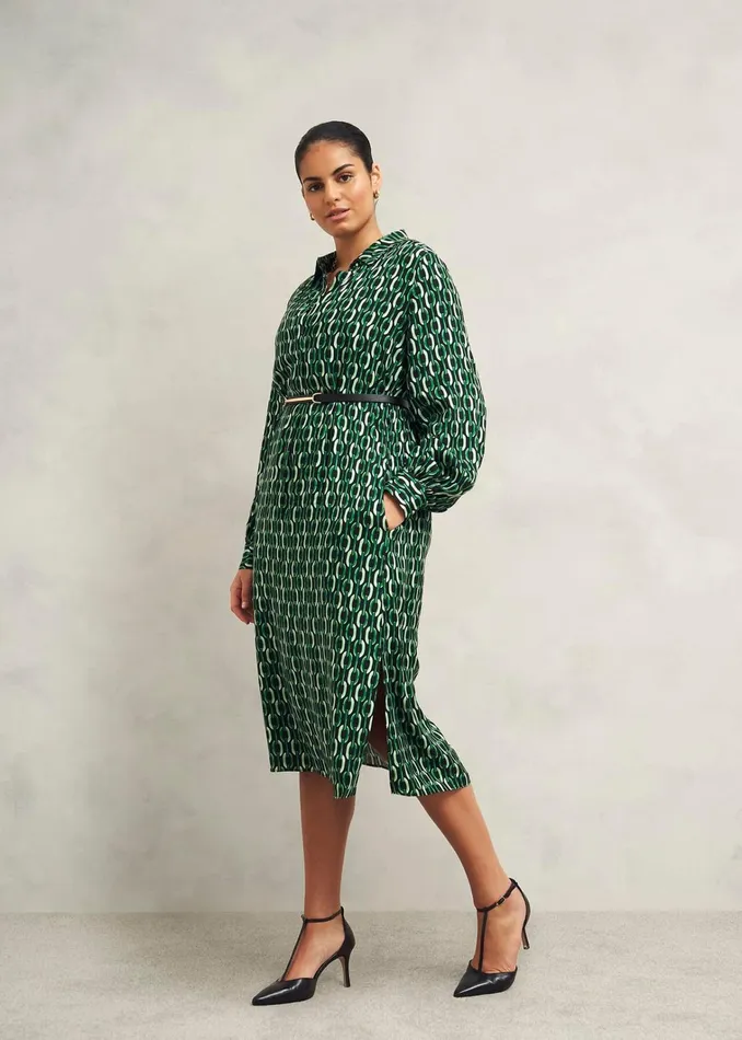 Women Petite Florian Dress Navy Green Hobbs Dresses and Jumpsuits