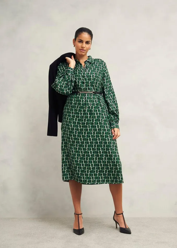 Women Petite Florian Dress Navy Green Hobbs Dresses and Jumpsuits
