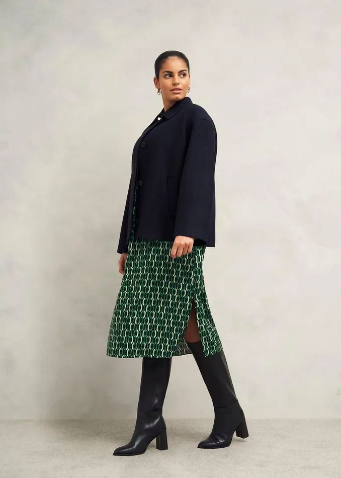 Women Petite Florian Dress Navy Green Hobbs Dresses and Jumpsuits