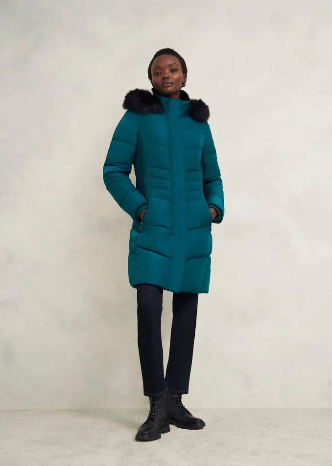 Women Petite Jaymie Puffer Kyanite Green Hobbs Coats and Jackets