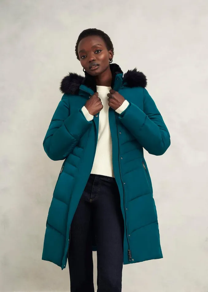Women Petite Jaymie Puffer Kyanite Green Hobbs Coats and Jackets