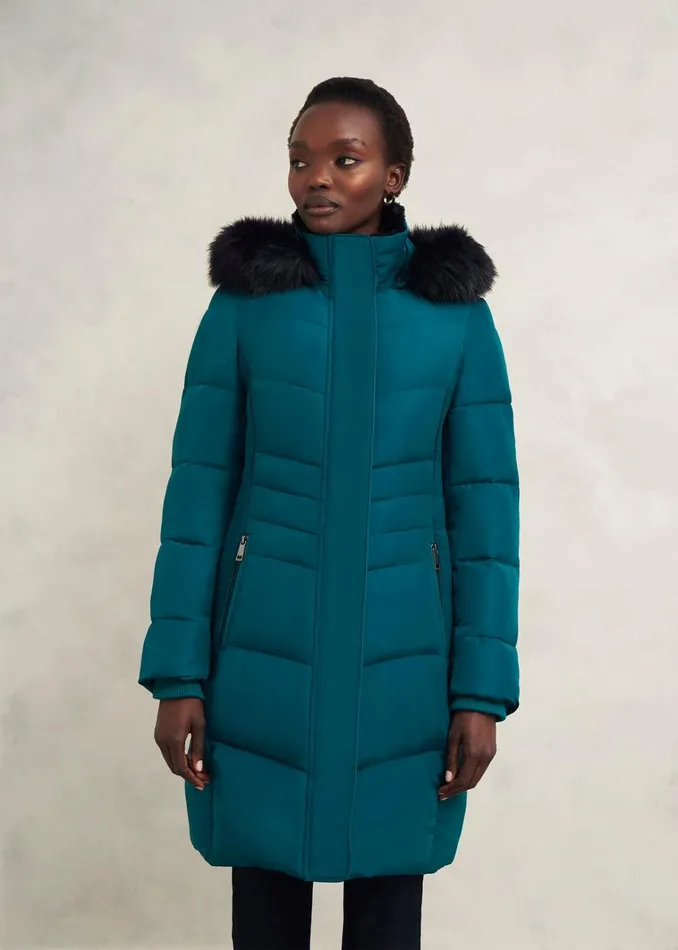 Women Petite Jaymie Puffer Kyanite Green Hobbs Coats and Jackets