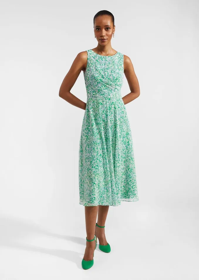 Women Petite Jess Dress Green Multi Hobbs Dresses and Jumpsuits