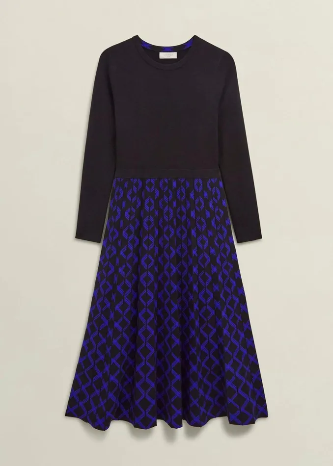Women Petite Larna Dress Black Blue Hobbs Dresses and Jumpsuits