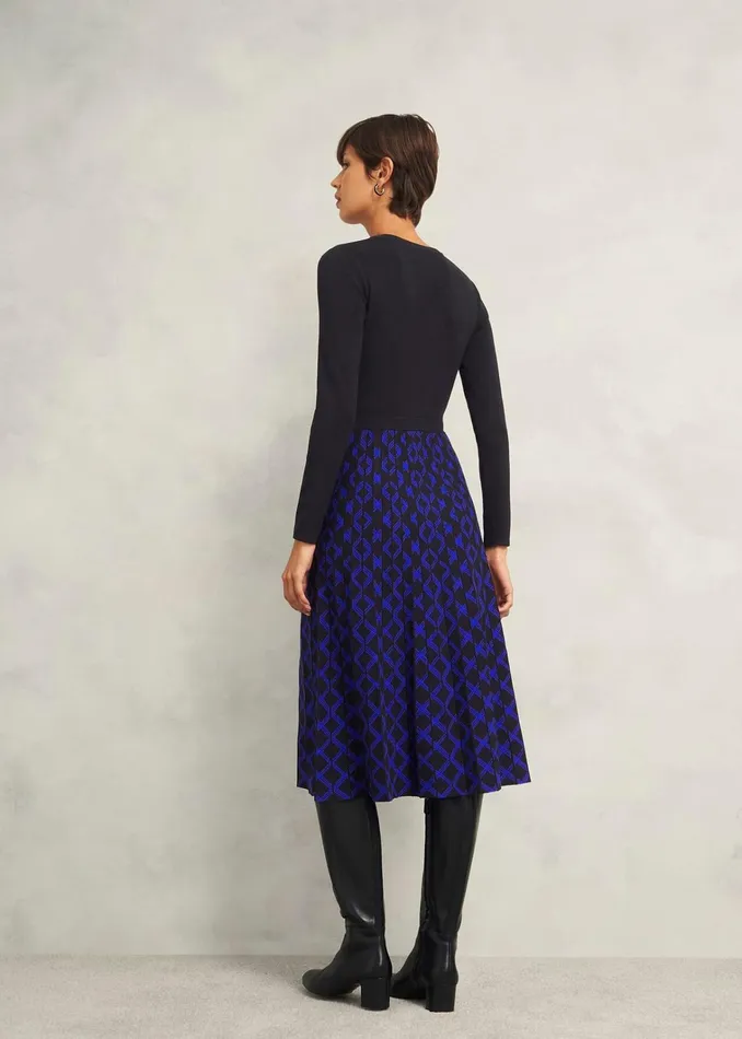 Women Petite Larna Dress Black Blue Hobbs Dresses and Jumpsuits