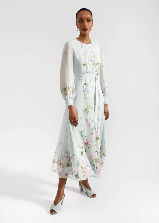 Women Petite Maribella Dress Green Multi Hobbs Dresses and Jumpsuits