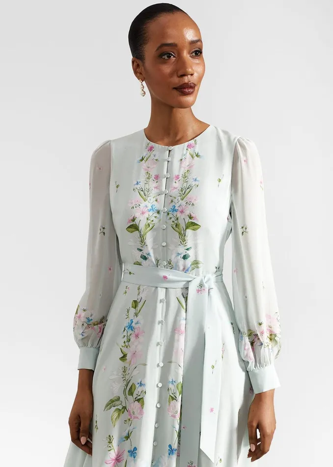 Women Petite Maribella Dress Green Multi Hobbs Dresses and Jumpsuits