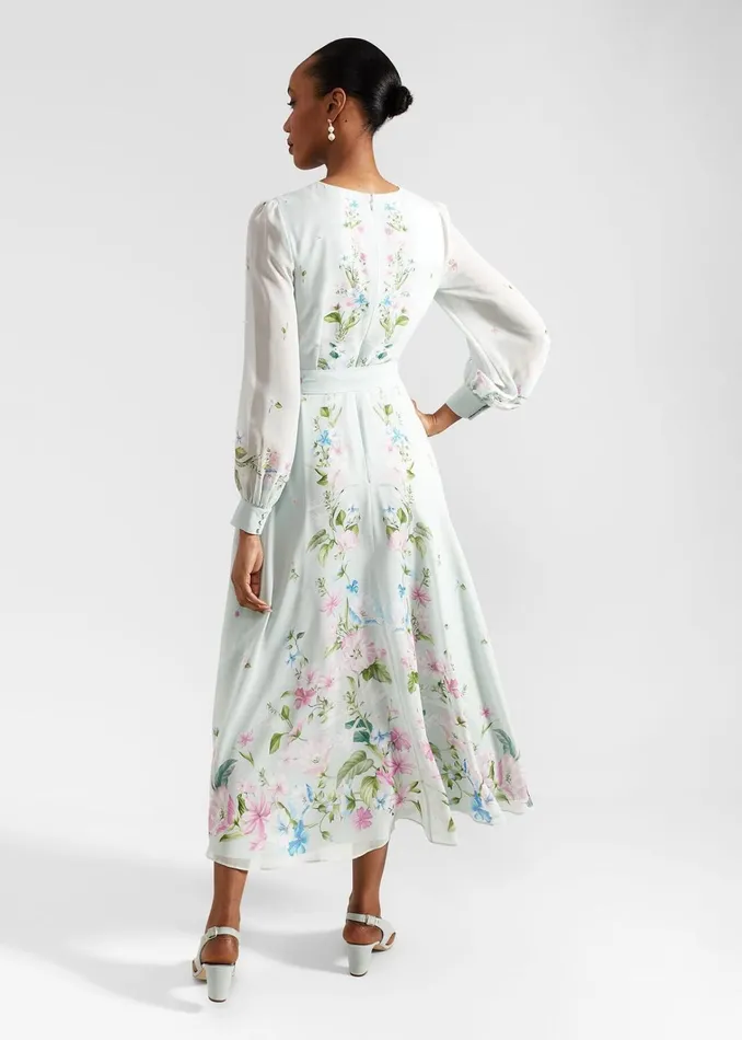 Women Petite Maribella Dress Green Multi Hobbs Dresses and Jumpsuits