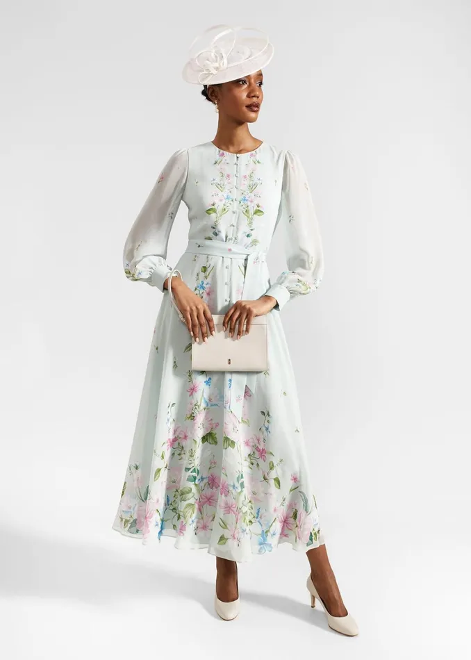 Women Petite Maribella Dress Green Multi Hobbs Dresses and Jumpsuits