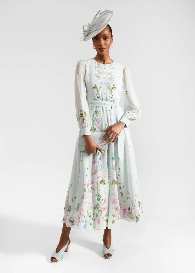Women Petite Maribella Dress Green Multi Hobbs Dresses and Jumpsuits