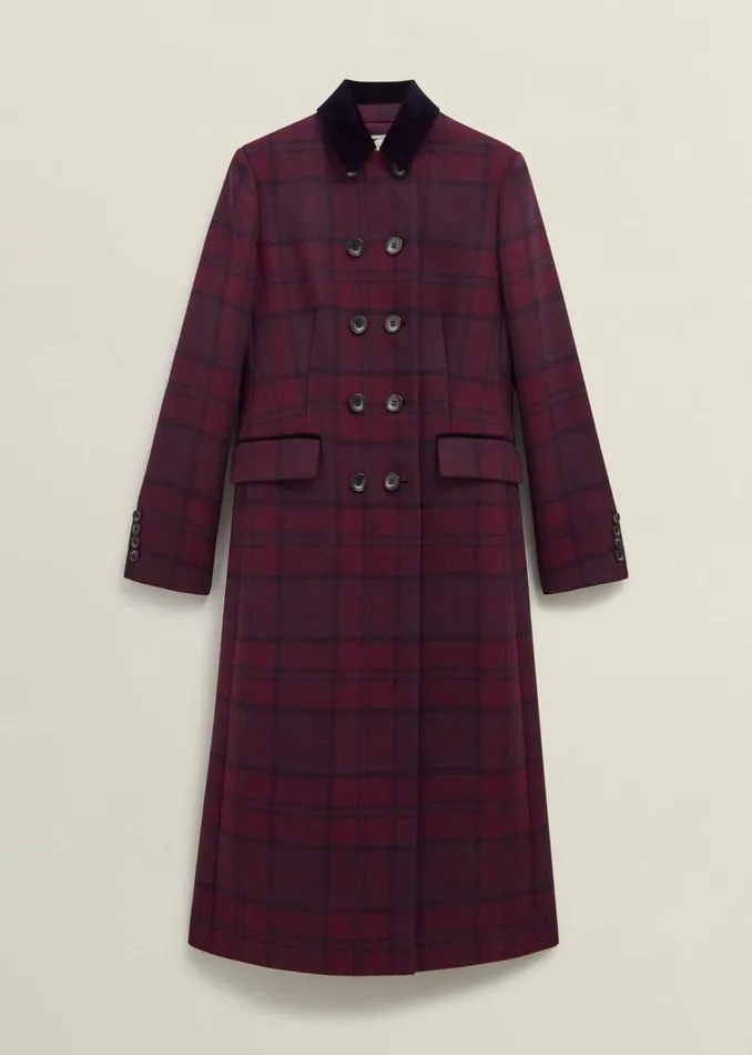 Women Petite Patricia Wool Blend Coat Pink Multi Hobbs Coats and Jackets