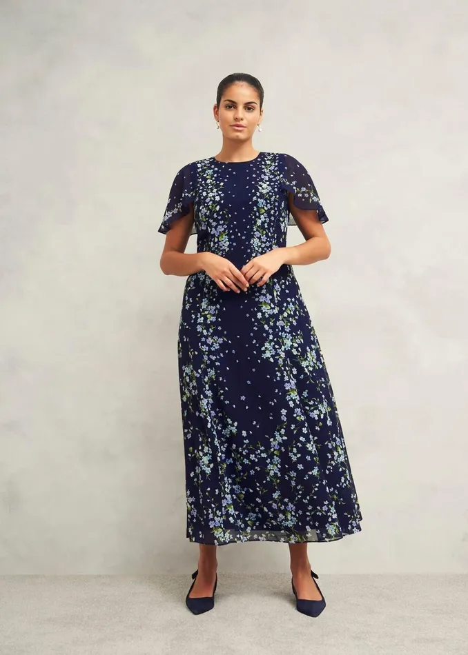 Women Petite Rosella Dress Midnight Multi Hobbs Dresses and Jumpsuits