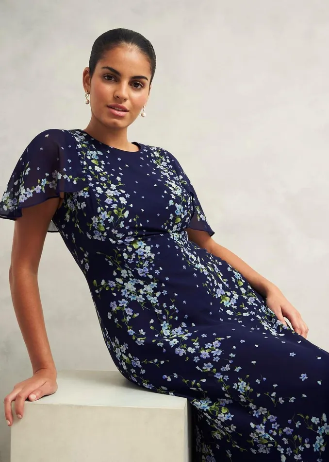 Women Petite Rosella Dress Midnight Multi Hobbs Dresses and Jumpsuits