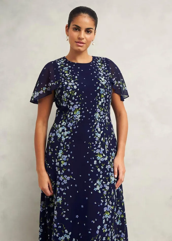 Women Petite Rosella Dress Midnight Multi Hobbs Dresses and Jumpsuits