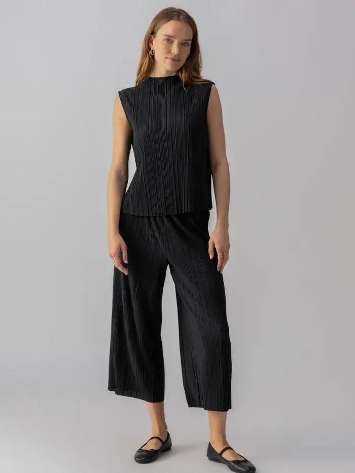 Women Plisse Mock Neck Top Black Sanctuary Clothing Tees and Tops Women Plisse Mock Neck Top Black Sanctuary Clothing Tees and Tops