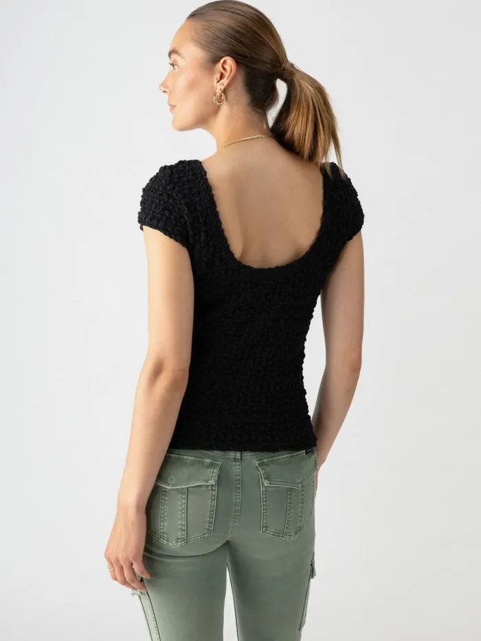 Women Pucker Up Lace Scoop Cap Tee Black Sanctuary Clothing Tees and Tops Women Pucker Up Lace Scoop Cap Tee Black Sanctuary Clothing Tees and Tops