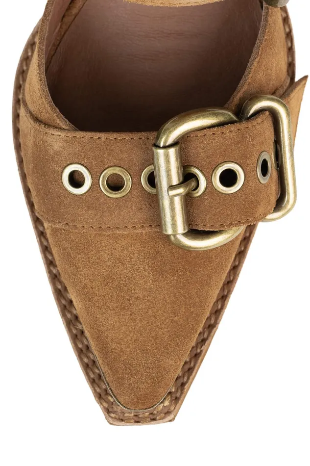 Women Pump Jeffrey Campbell EMILIA Tan Suede