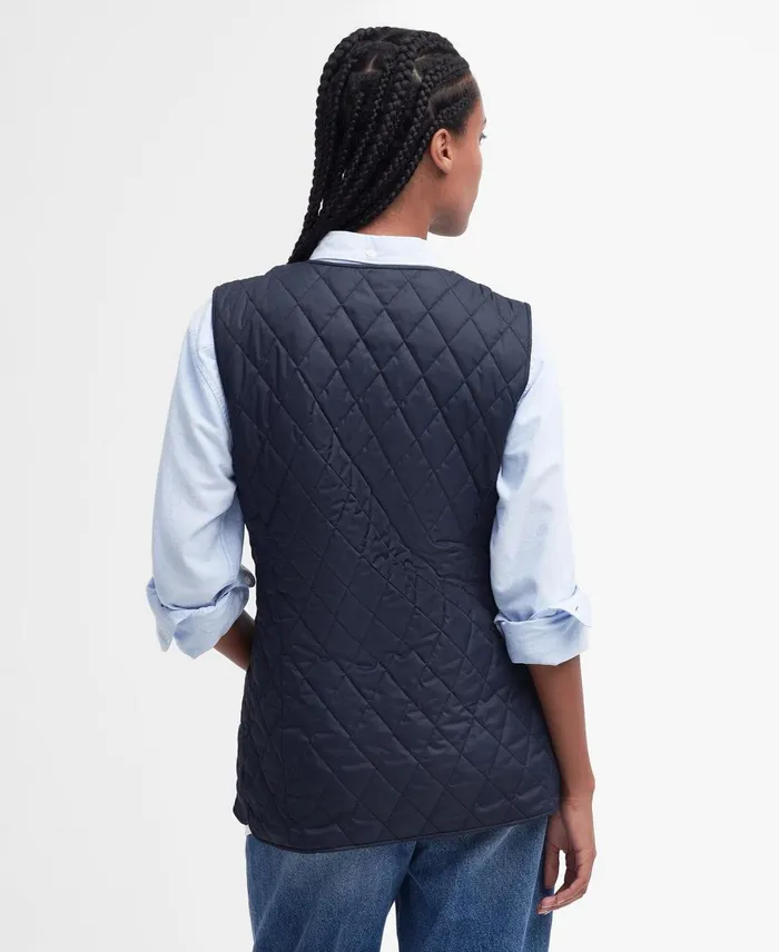 Women Quilted Jackets Barbour X GANNI Reversible Betty Liner Navyclassic