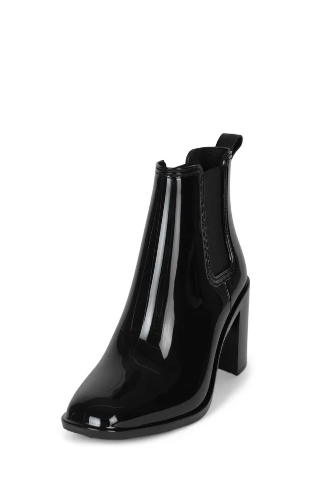 Women Rain Boots Jeffrey Campbell HURRICANE2 Brown Shiny