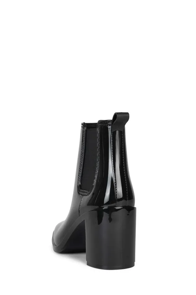 Women Rain Boots Jeffrey Campbell HURRICANE2 Brown Shiny