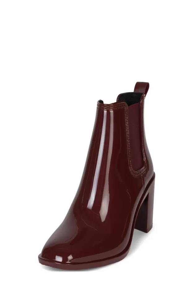 Women Rain Boots Jeffrey Campbell HURRICANE2 Brown Shiny