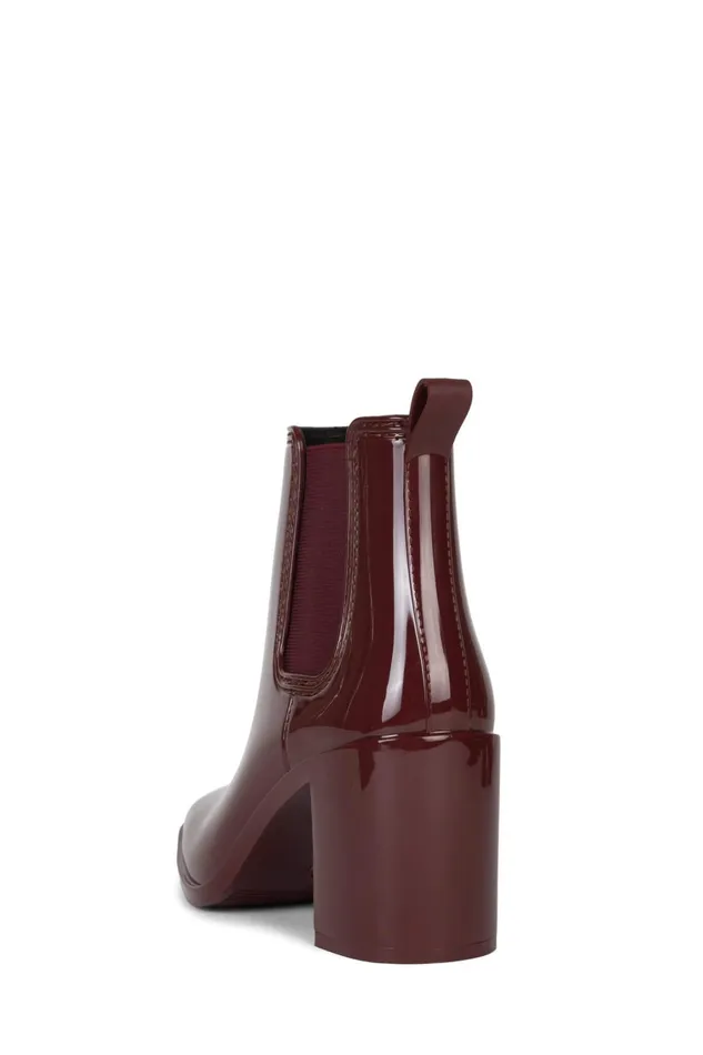 Women Rain Boots Jeffrey Campbell HURRICANE2 Brown Shiny