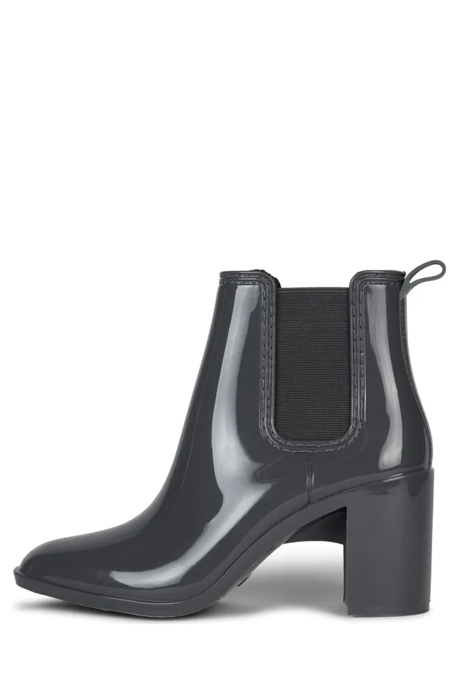 Women Rain Boots Jeffrey Campbell HURRICANE2 Brown Shiny