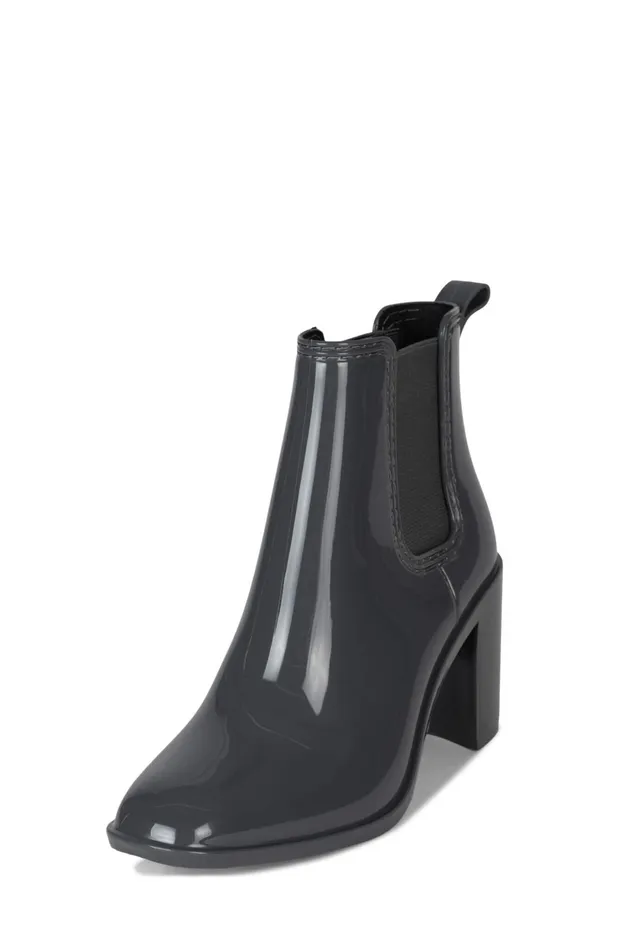 Women Rain Boots Jeffrey Campbell HURRICANE2 Brown Shiny