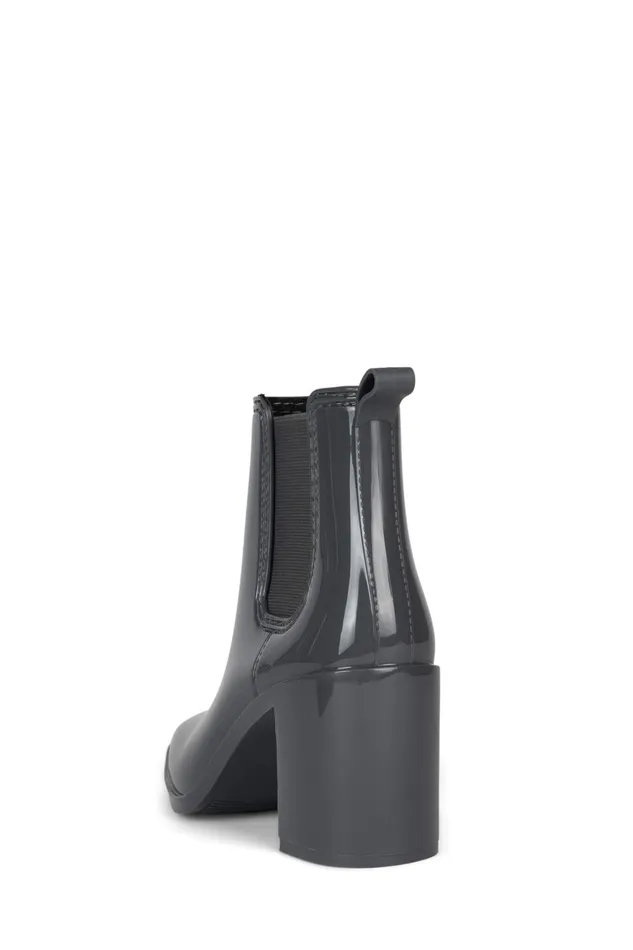 Women Rain Boots Jeffrey Campbell HURRICANE2 Brown Shiny