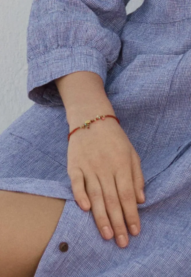 Women Red Bead Bracelet Red Poetry Fashion Jewellery