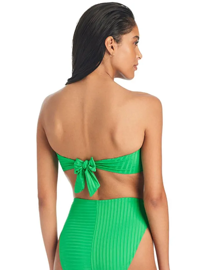 Women Refresh Rib Bandeau Bikini Top Green Flare Sanctuary Clothing Swim Tops Women Refresh Rib Bandeau Bikini Top Green Flare Sanctuary Clothing Swim Tops