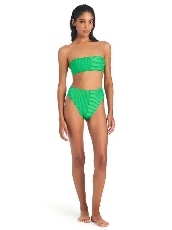 Women Refresh Rib Bandeau Bikini Top Green Flare Sanctuary Clothing Swim Tops Women Refresh Rib Bandeau Bikini Top Green Flare Sanctuary Clothing Swim Tops